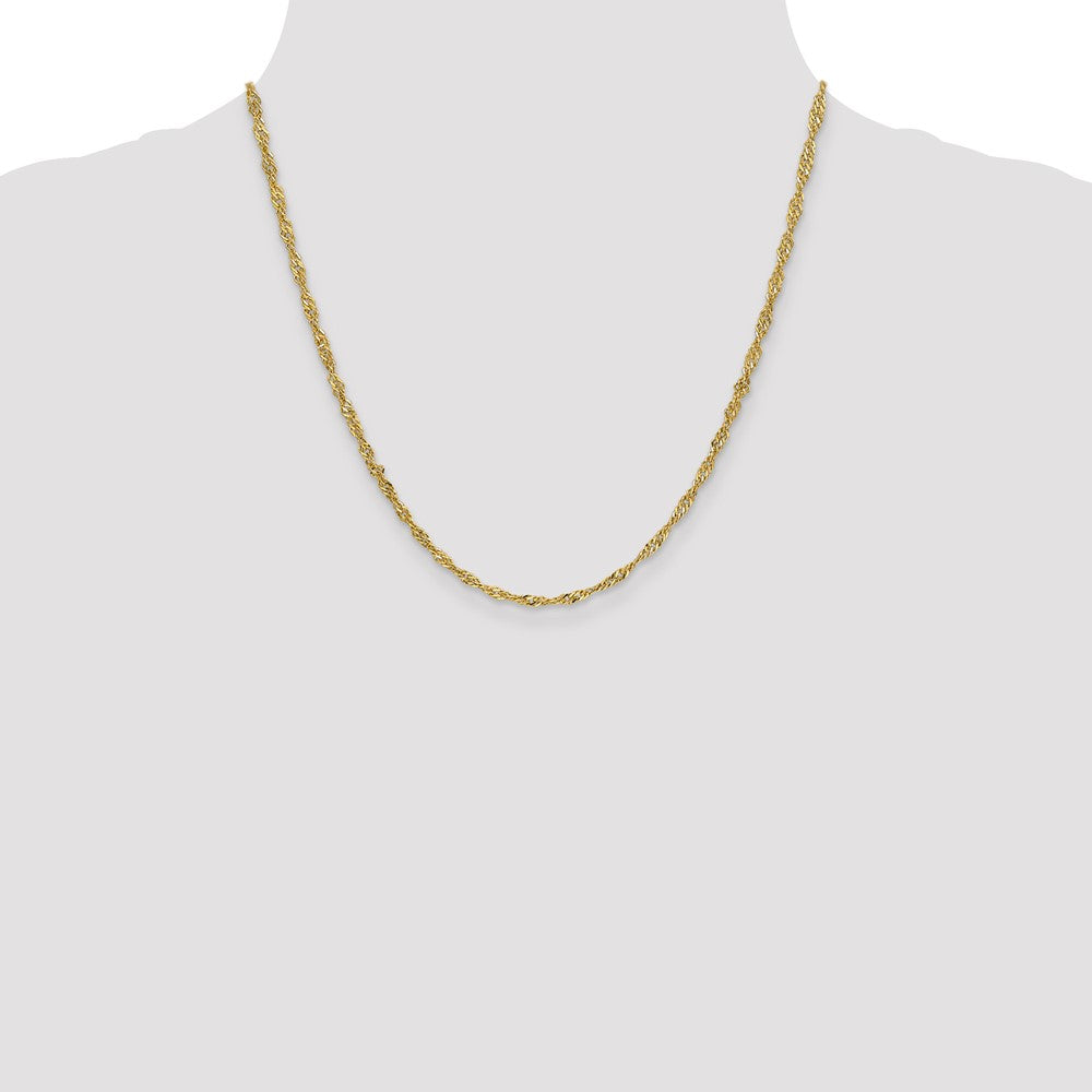 14k 2.75mm Lightweight Singapore Chain (2.42 grams)
