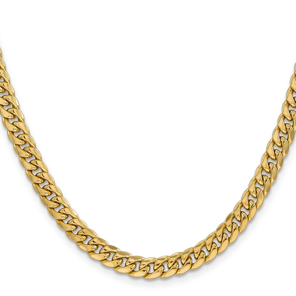 14k 6mm Semi-Solid Miami Cuban Chain (17.28 grams)
