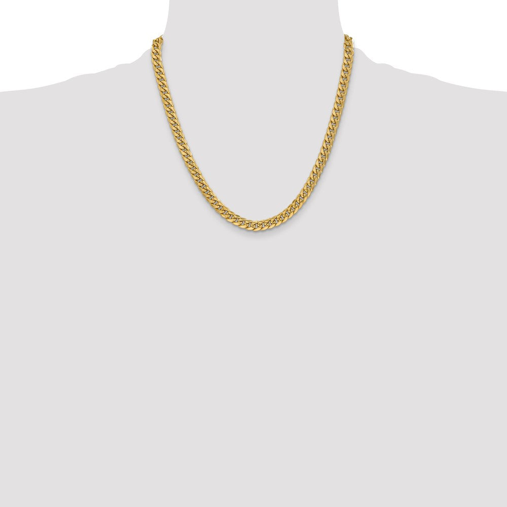 14k 6mm Semi-Solid Miami Cuban Chain (17.28 grams)