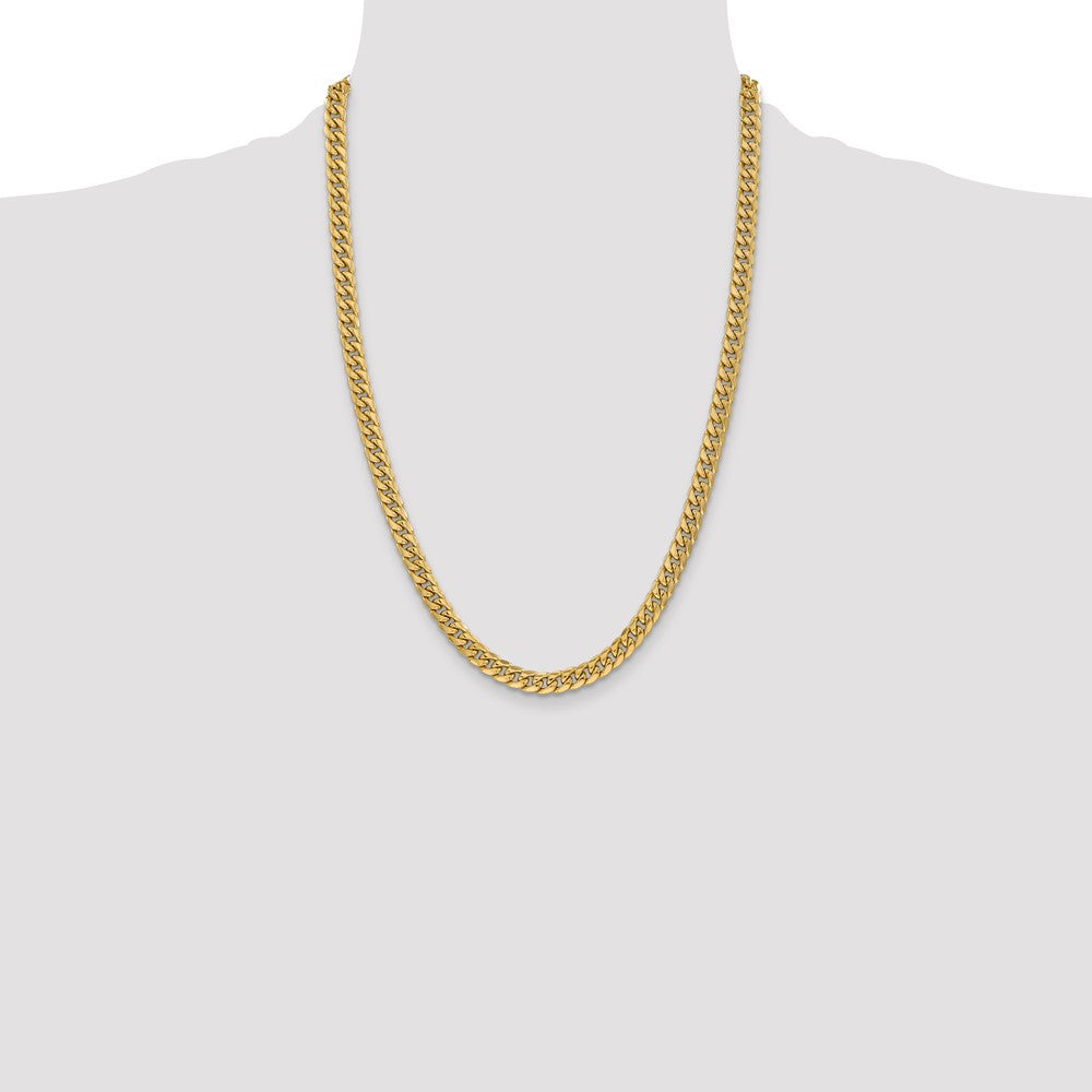 14k 6mm Semi-Solid Miami Cuban Chain (17.28 grams)