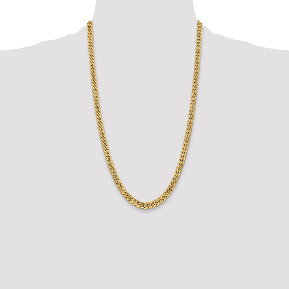 14k 6mm Semi-Solid Miami Cuban Chain (17.28 grams)
