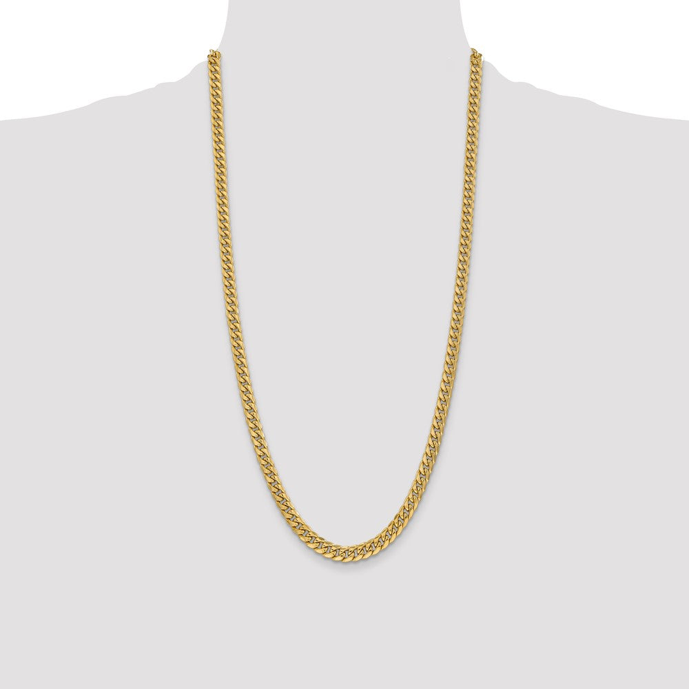 14k 6mm Semi-Solid Miami Cuban Chain (17.28 grams)
