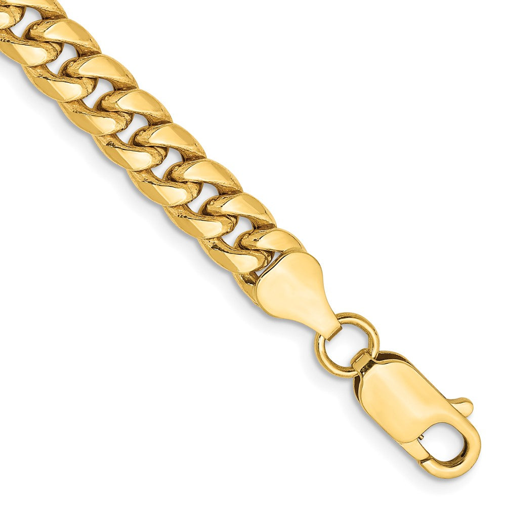 14k 6mm Semi-Solid Miami Cuban Chain Bracelet (7.15 grams)