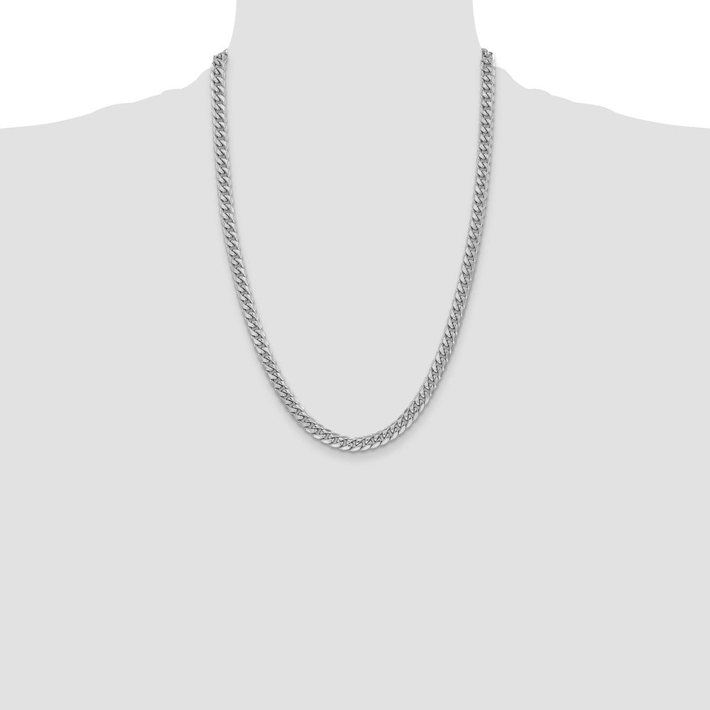 14k WG 6mm Semi-Solid Miami Cuban Chain (16.94 grams)