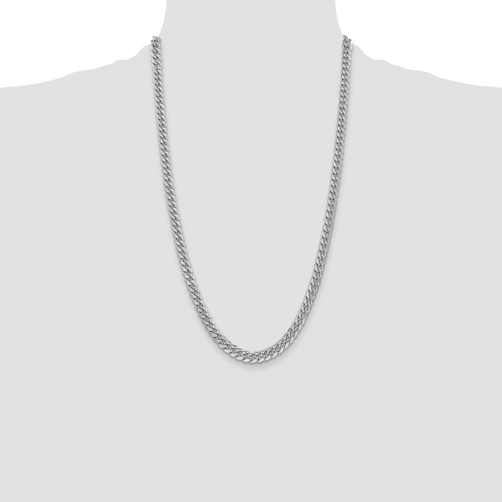 14k WG 6mm Semi-Solid Miami Cuban Chain (16.94 grams)