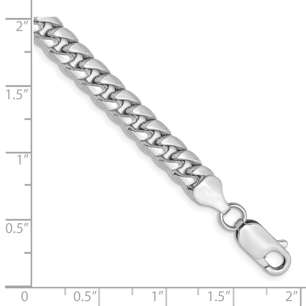 14k WG 6mm Semi-Solid Miami Cuban Chain Bracelet (7.04 grams)