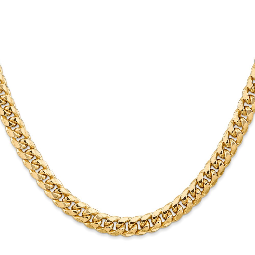 14k 6.75mm Semi-Solid Miami Cuban Chain (23.42 grams)