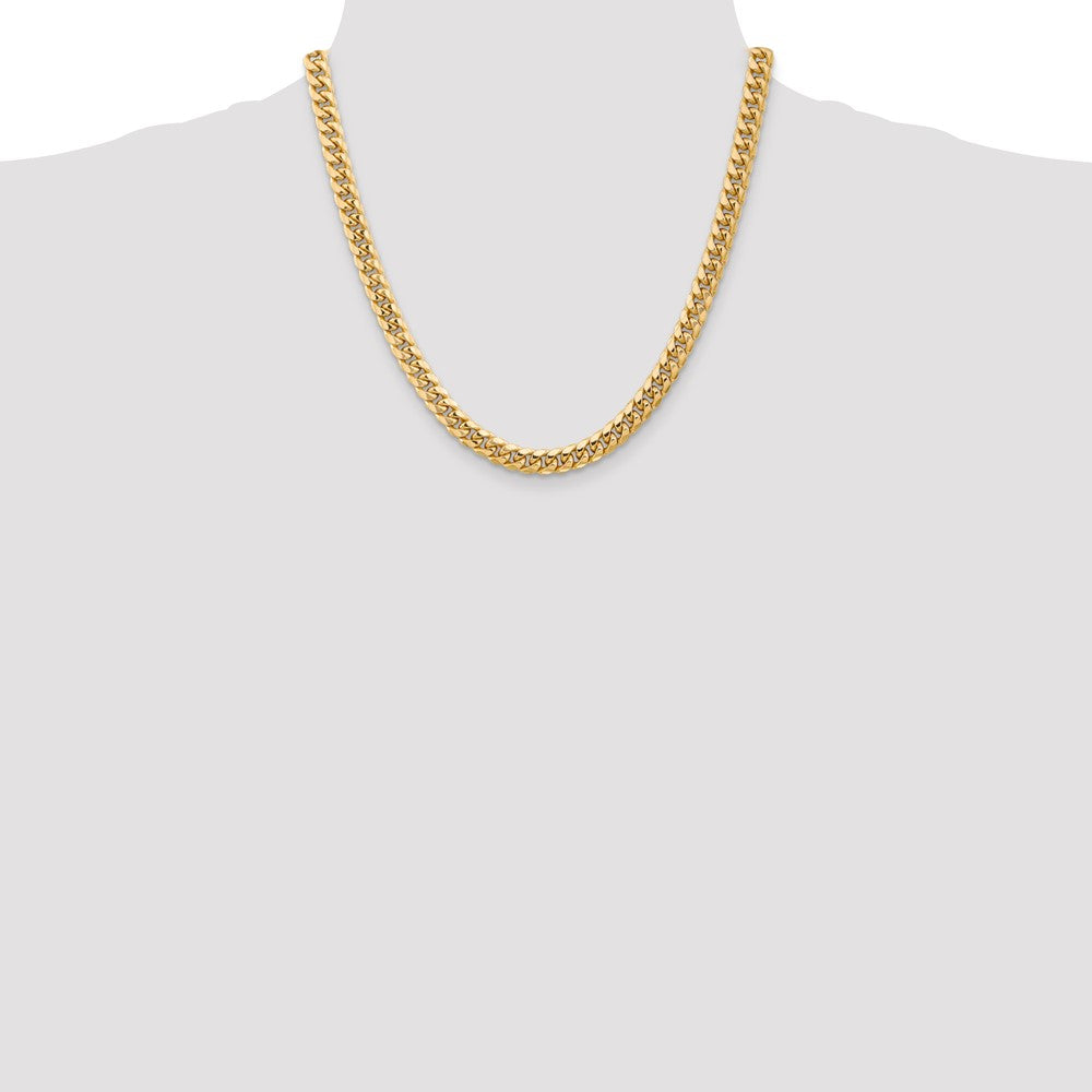 14k 6.75mm Semi-Solid Miami Cuban Chain (23.42 grams)