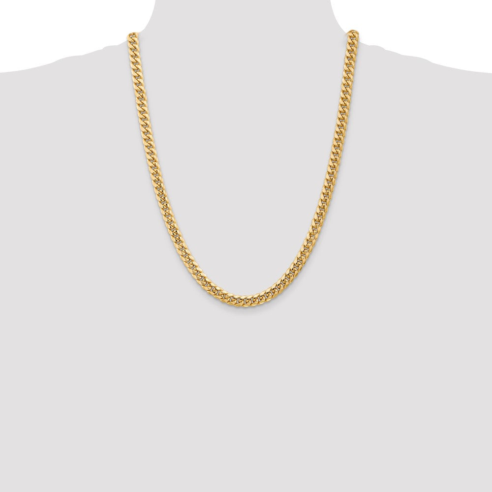 14k 6.75mm Semi-Solid Miami Cuban Chain (23.42 grams)