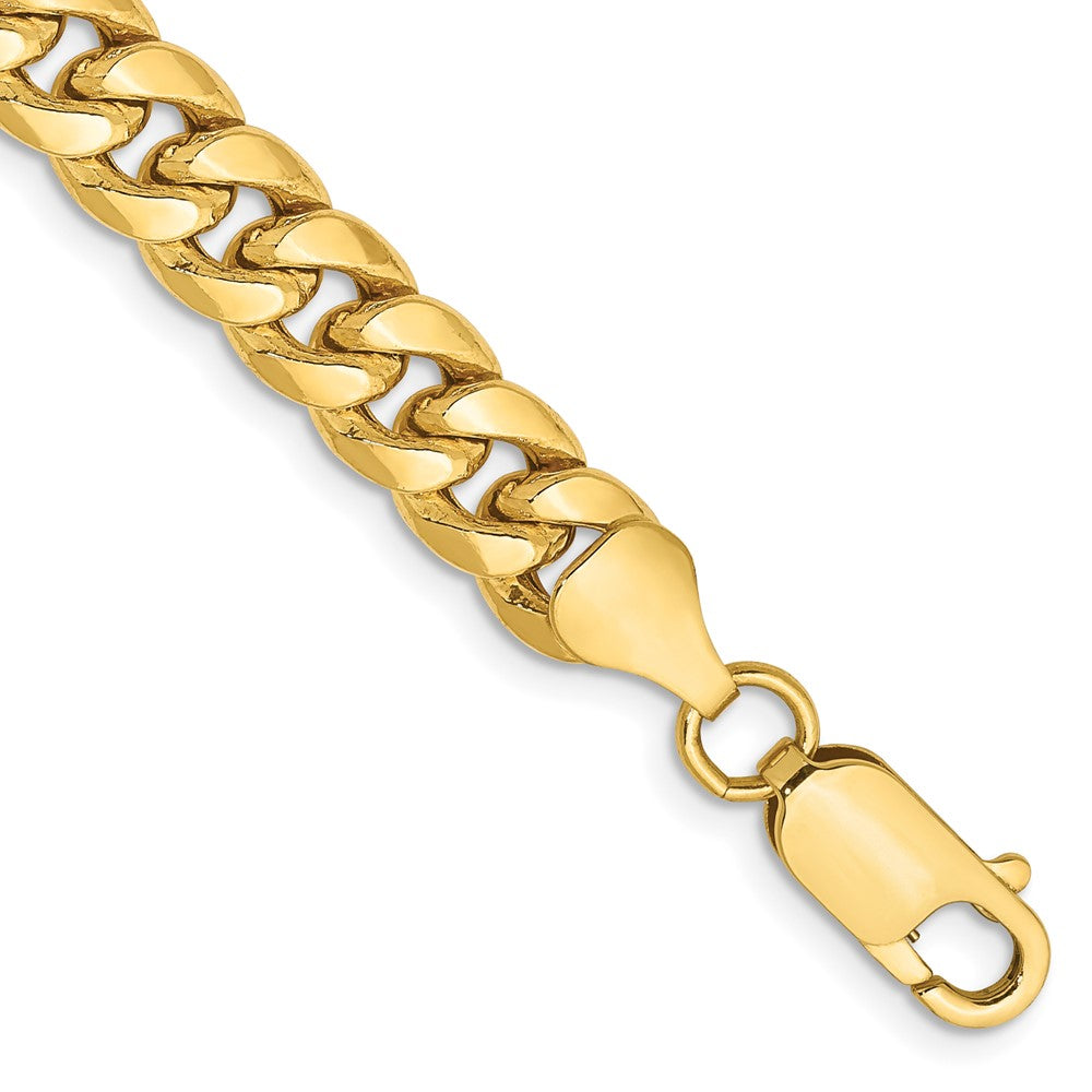 14k 6.75mm Semi-Solid Miami Cuban Chain Bracelet (8.48 grams)