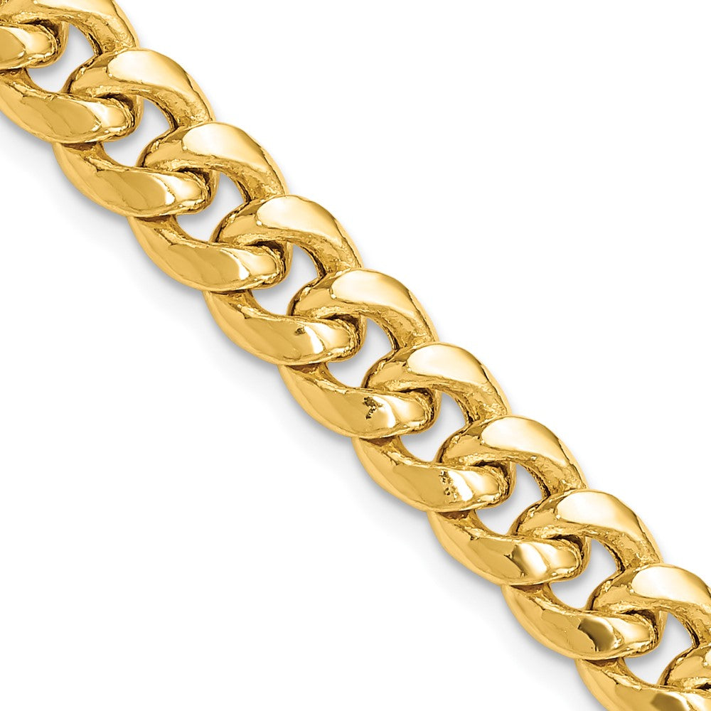 14k 7.3mm Semi-Solid Miami Cuban Chain Bracelet (11.07 grams)
