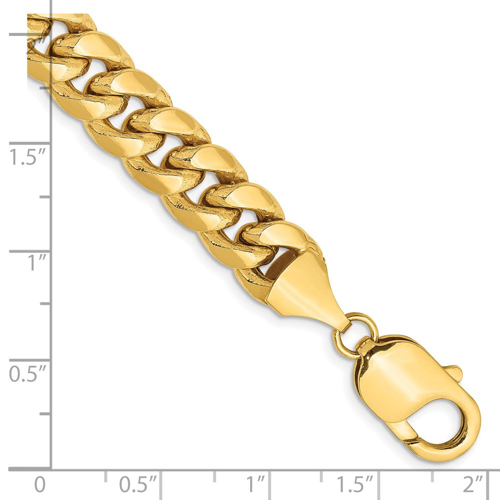 14k 9.3mm Semi-Solid Miami Cuban Chain Bracelet (20.12 grams)