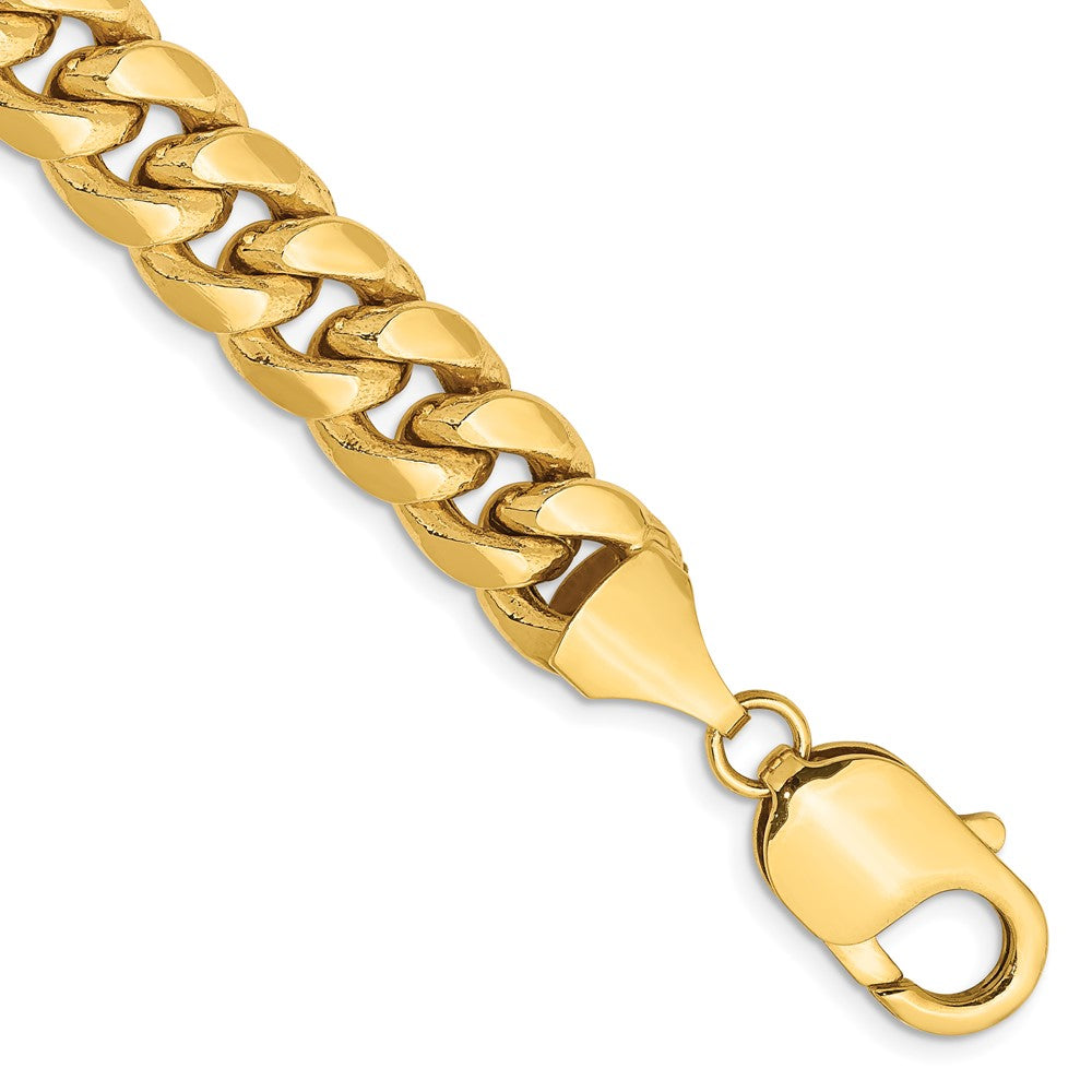 14k 9.3mm Semi-Solid Miami Cuban Chain Bracelet (20.12 grams)