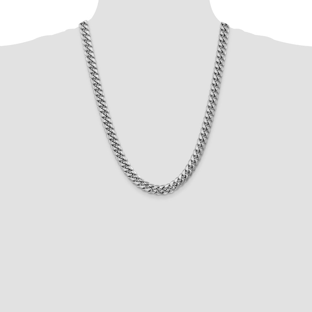 14k WG 9.3mm Semi-Solid Miami Cuban Chain (45.86 grams)