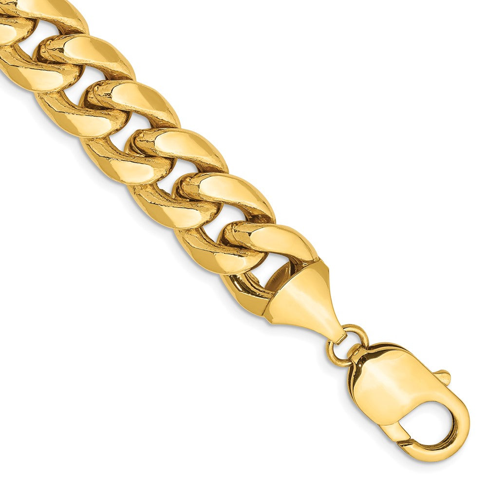 14k 11mm Semi-Solid Miami Cuban Chain Bracelet (26.92 grams)