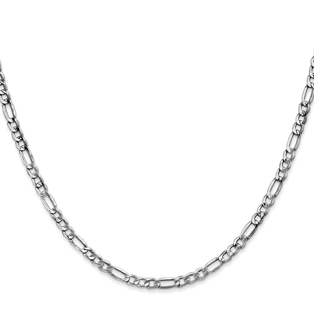 14k WG 3.5mm Semi-Solid Figaro Chain (3.15 grams)