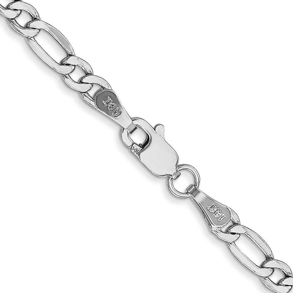 14k WG 3.5mm Semi-Solid Figaro Chain (3.15 grams)
