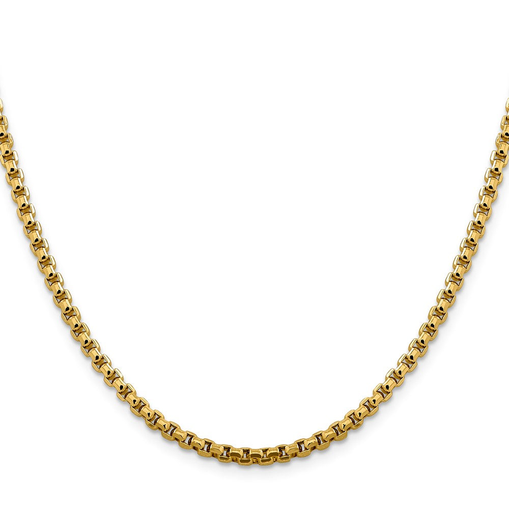14k 3.6mm Semi-Solid Round Box Chain (11.76 grams)