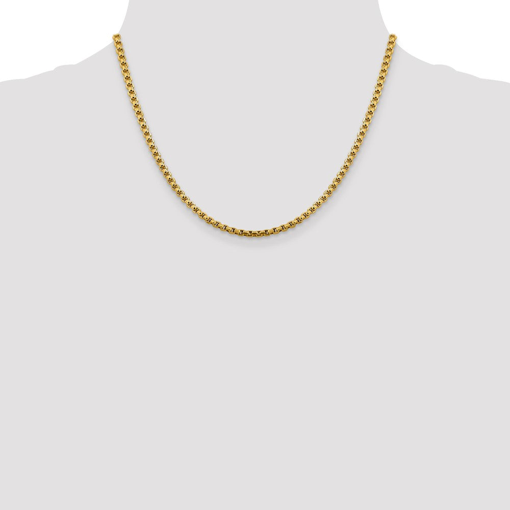 14k 3.6mm Semi-Solid Round Box Chain (11.76 grams)