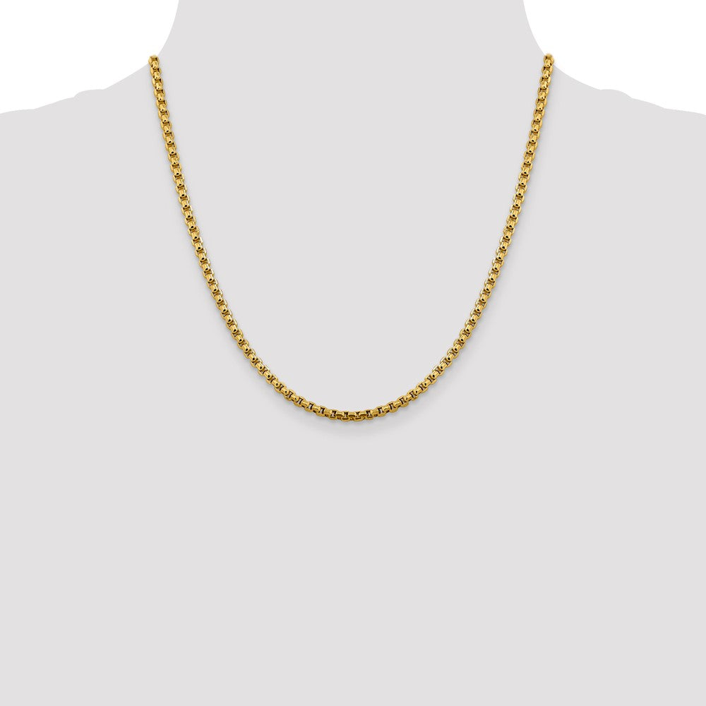 14k 3.6mm Semi-Solid Round Box Chain (11.76 grams)