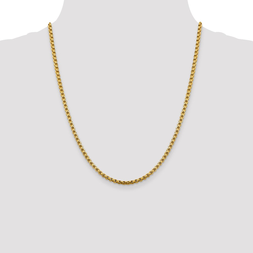 14k 3.6mm Semi-Solid Round Box Chain (11.76 grams)