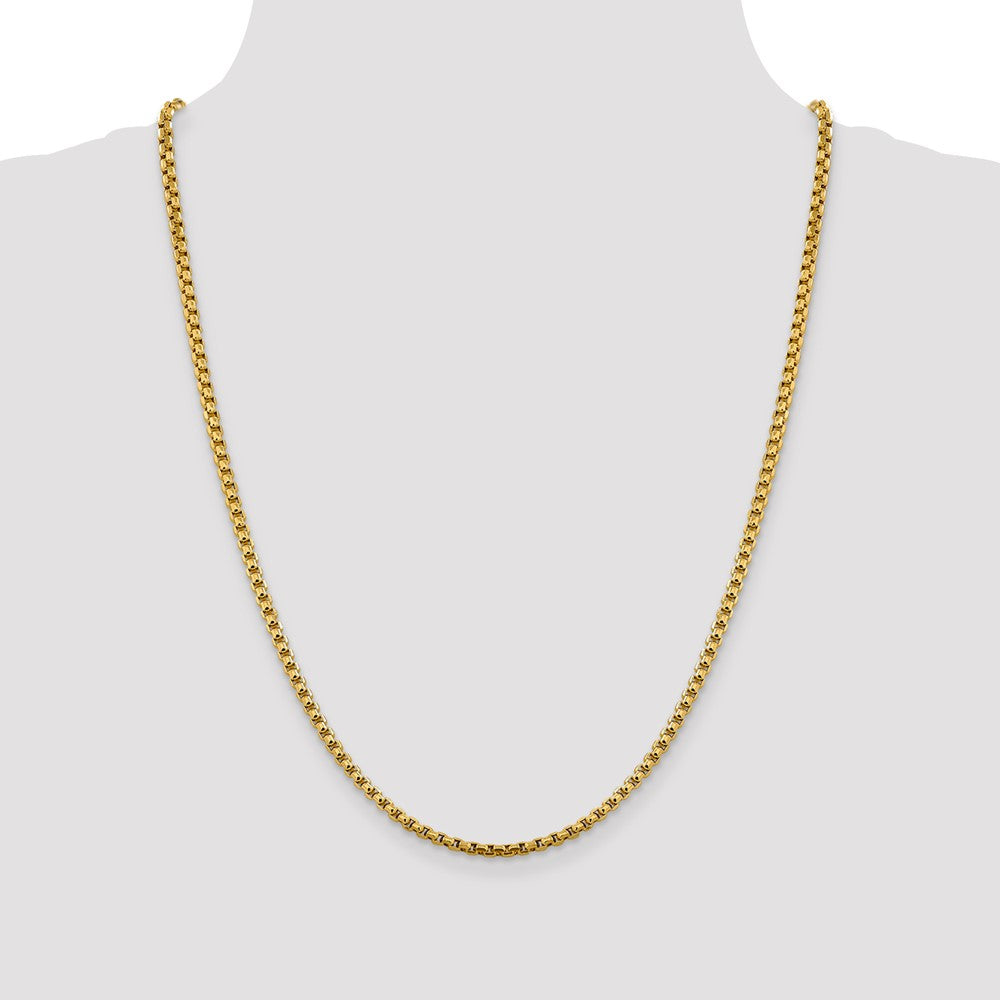 14k 3.6mm Semi-Solid Round Box Chain (11.76 grams)