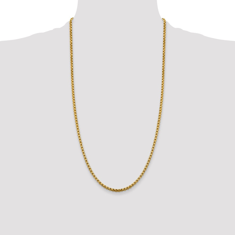 14k 3.6mm Semi-Solid Round Box Chain (11.76 grams)