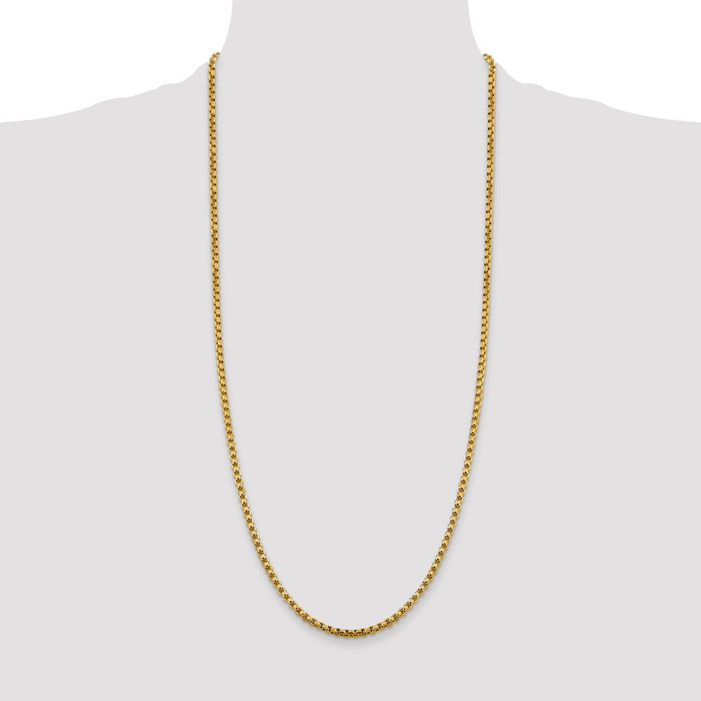 14k 3.6mm Semi-Solid Round Box Chain (11.76 grams)