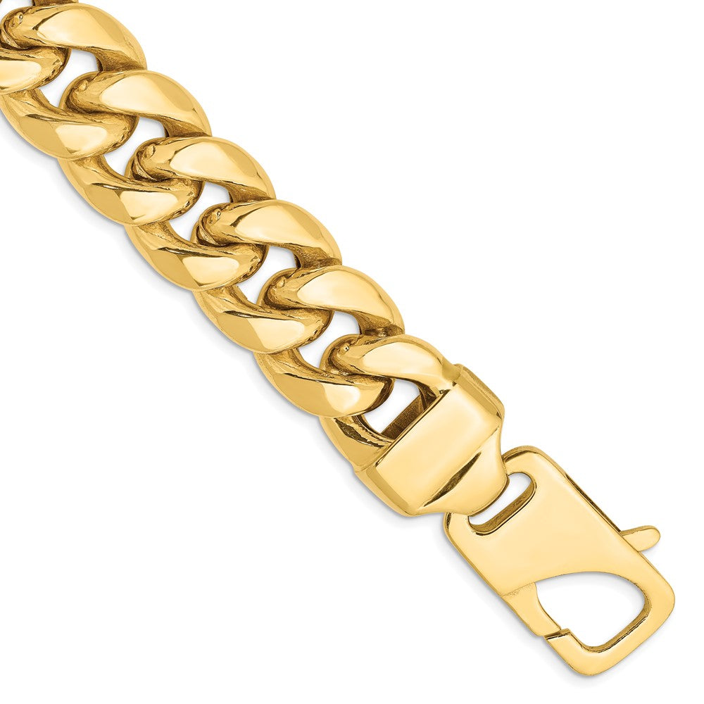 14k 15mm Semi-Solid Miami Cuban Chain Bracelet (51.41 grams)