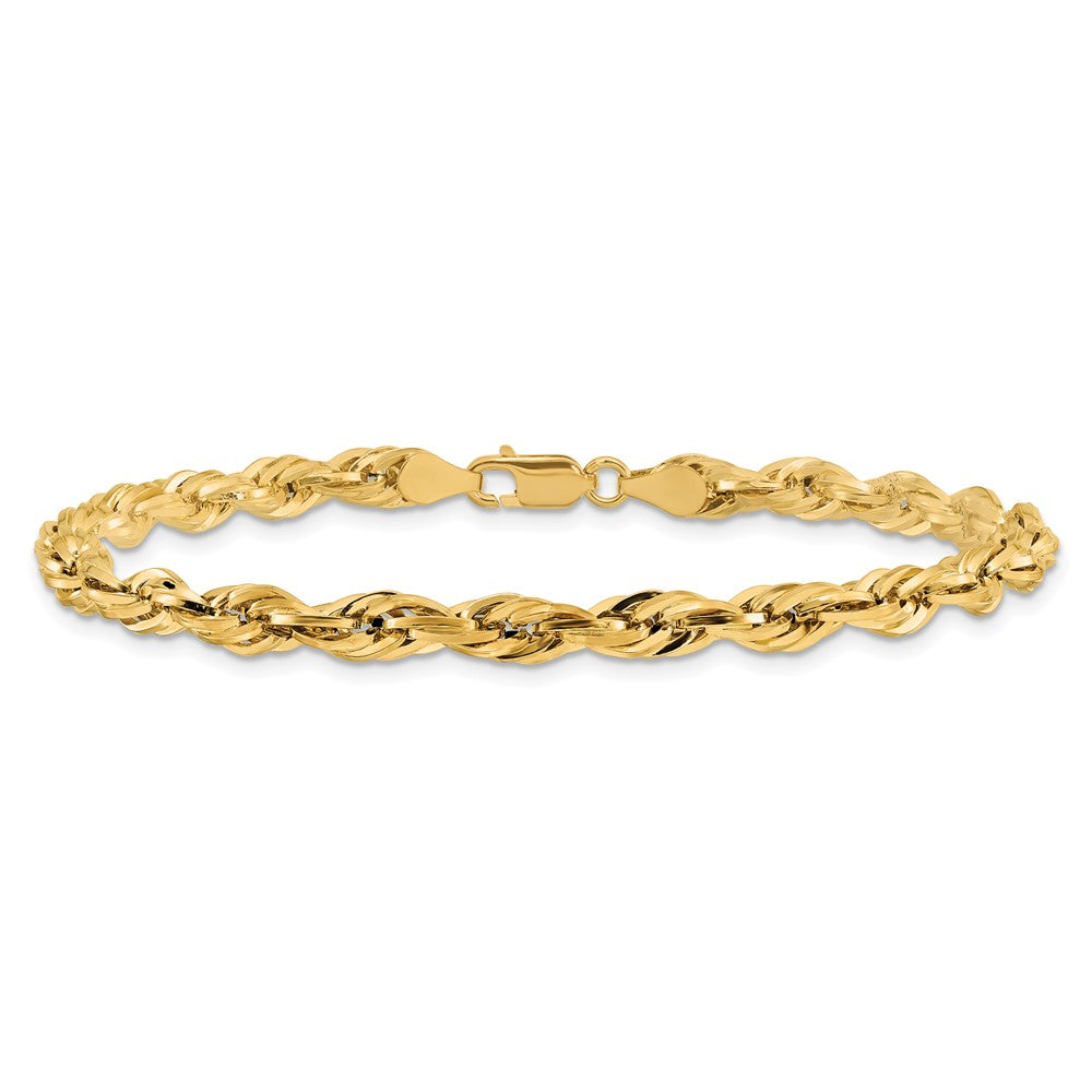 14ky 4.75mm Semi-Solid Rope Chain Bracelet (2.80 grams)