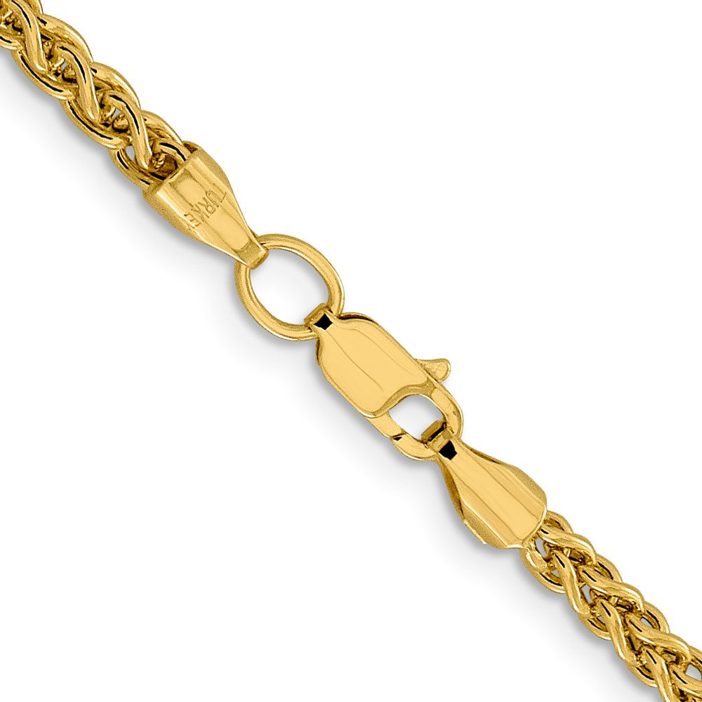14k 3.45mm Semi-solid Wheat Chain (7.43 grams)