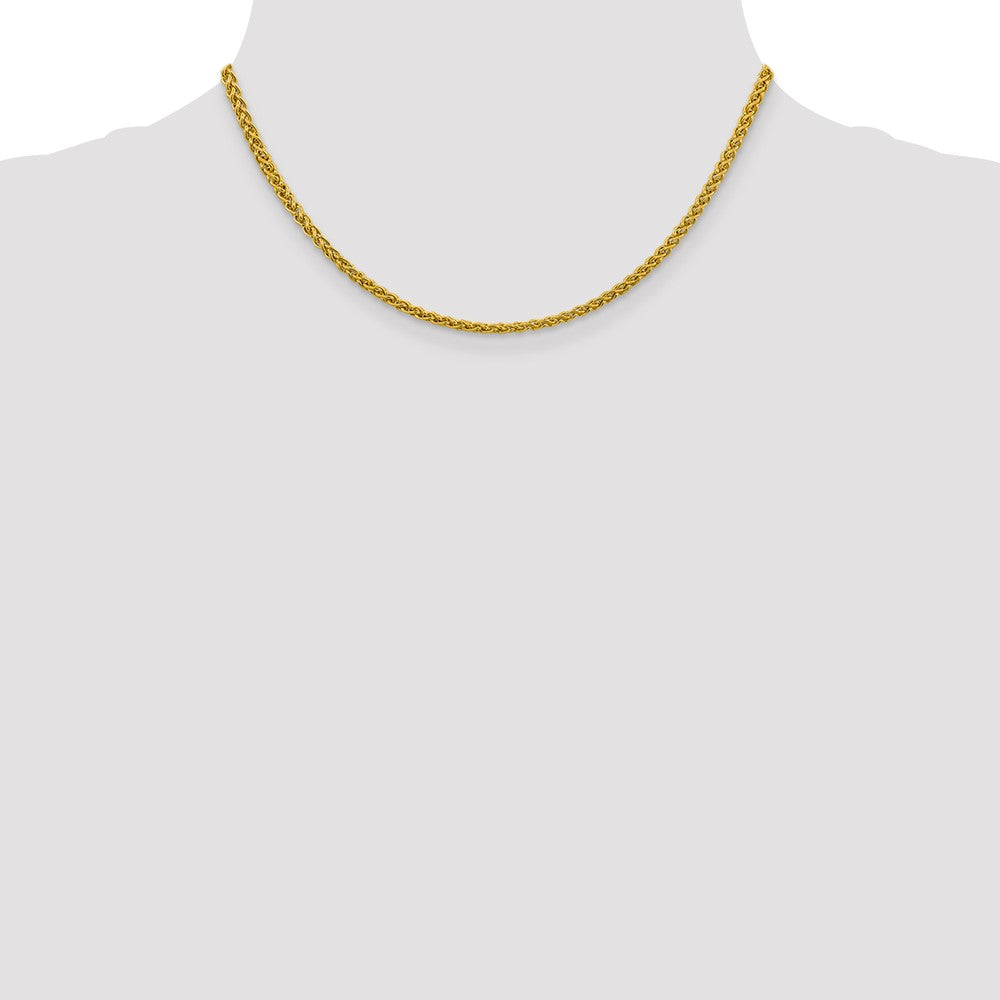 14k 3.45mm Semi-solid Wheat Chain (7.43 grams)