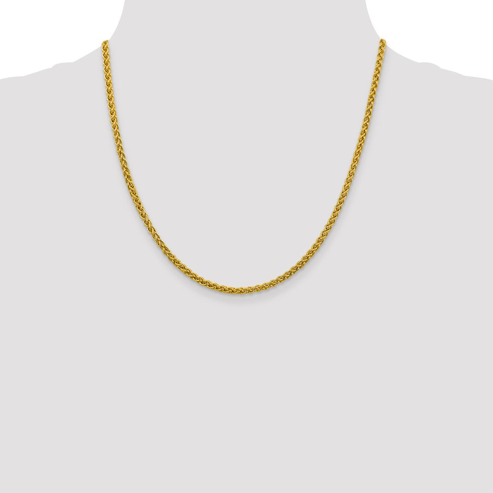 14k 3.45mm Semi-solid Wheat Chain (7.43 grams)