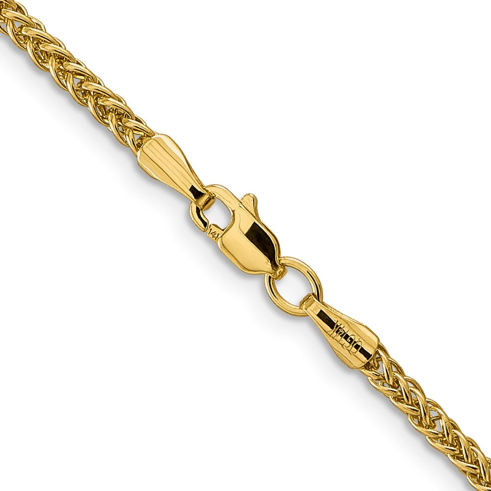 14k 2.35mm Semi-solid 3-Wire Wheat Chain (3.12 grams)