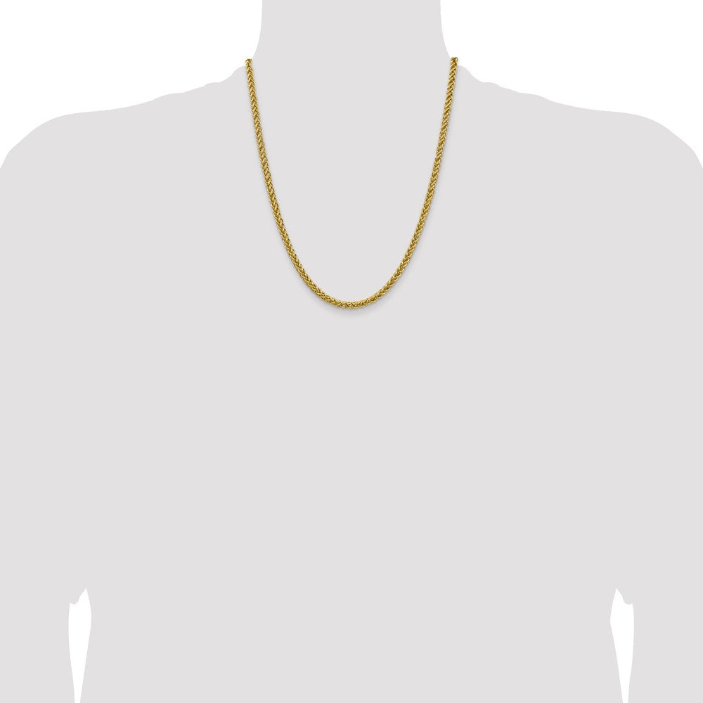 14k 4.65mm Semi-solid 3-Wire Wheat Chain (12.97 grams)