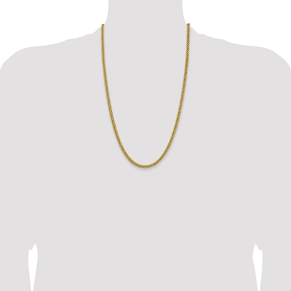 14k 4.65mm Semi-solid 3-Wire Wheat Chain (12.97 grams)
