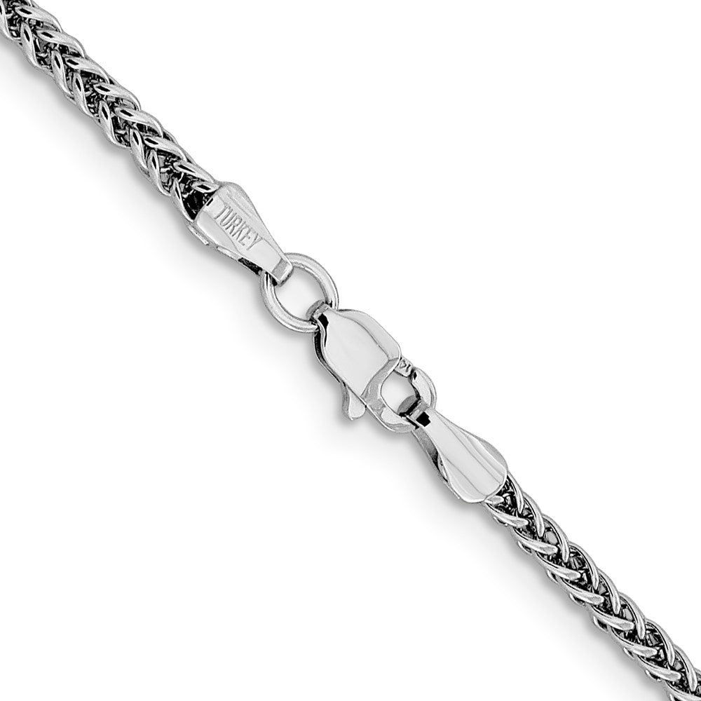 14k WG 2.35mm Semi-solid 3-Wire Wheat Chain (3.14 grams)