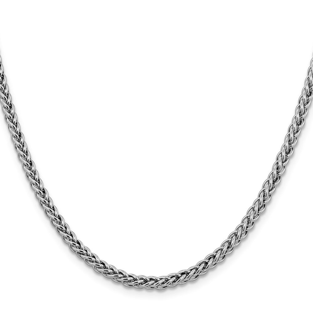 14k WG 3.5mm Semi-solid 3-Wire Wheat Chain (9.04 grams)