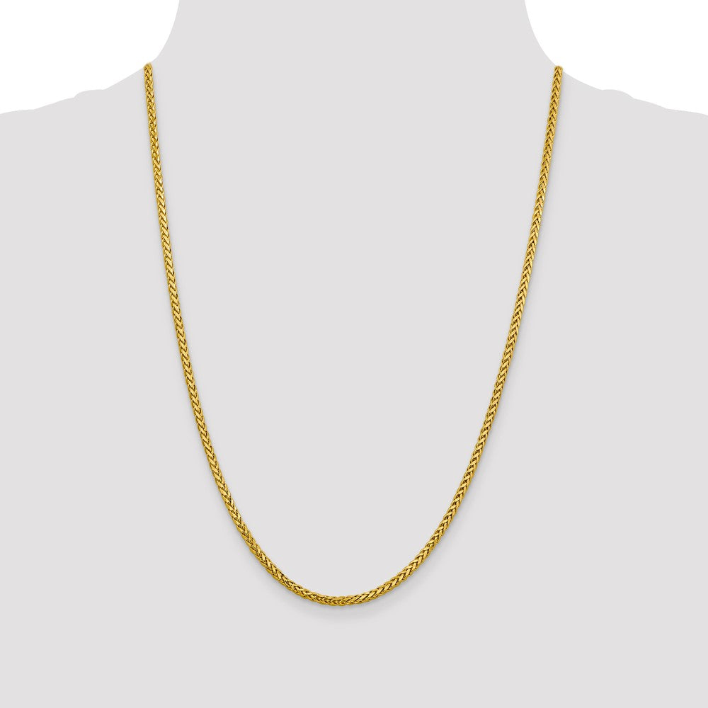 14k 2.5mm Semi-solid D/C Wheat Chain (5.22 grams)