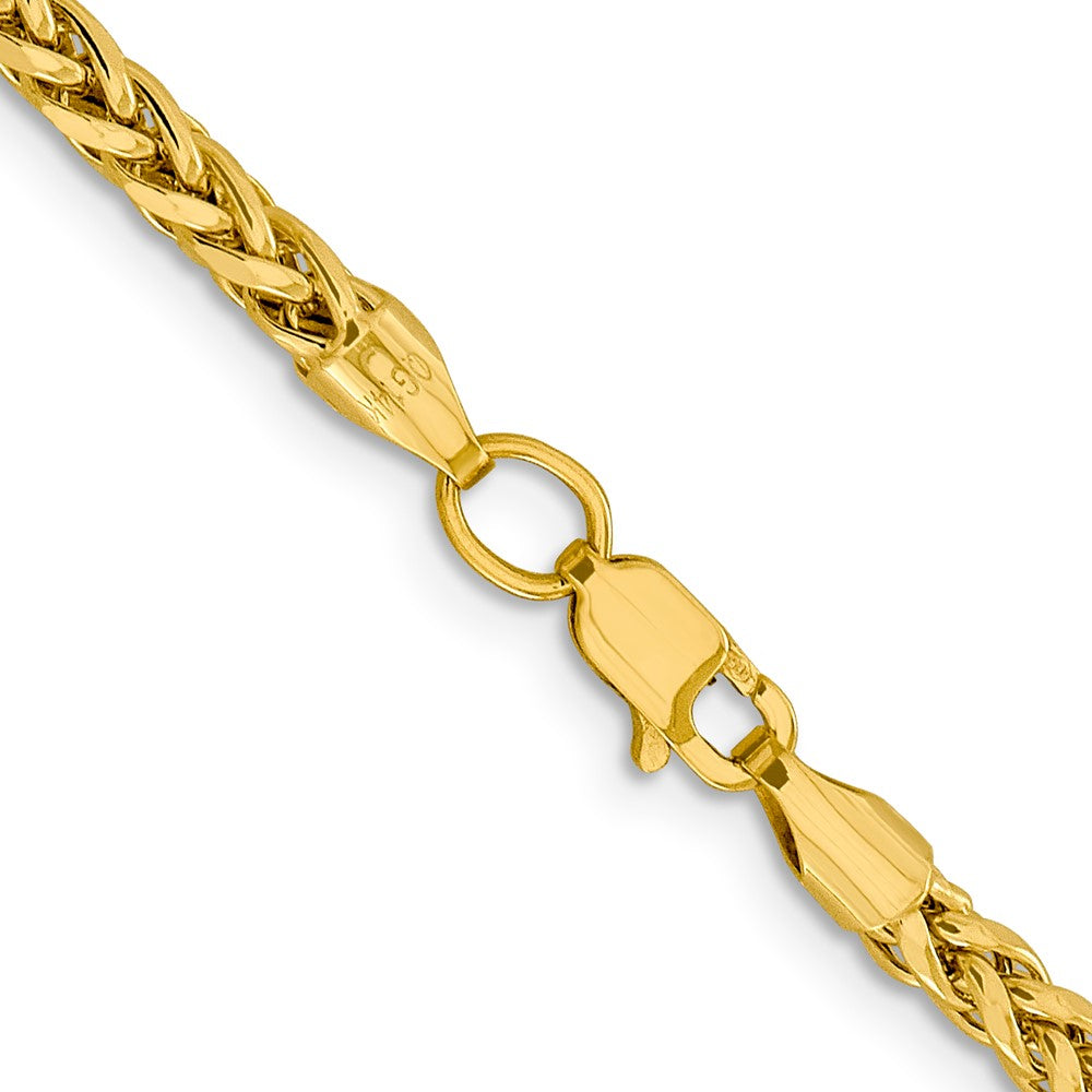 14k 3.1mm Semi-solid D/C Wheat Chain (8.86 grams)