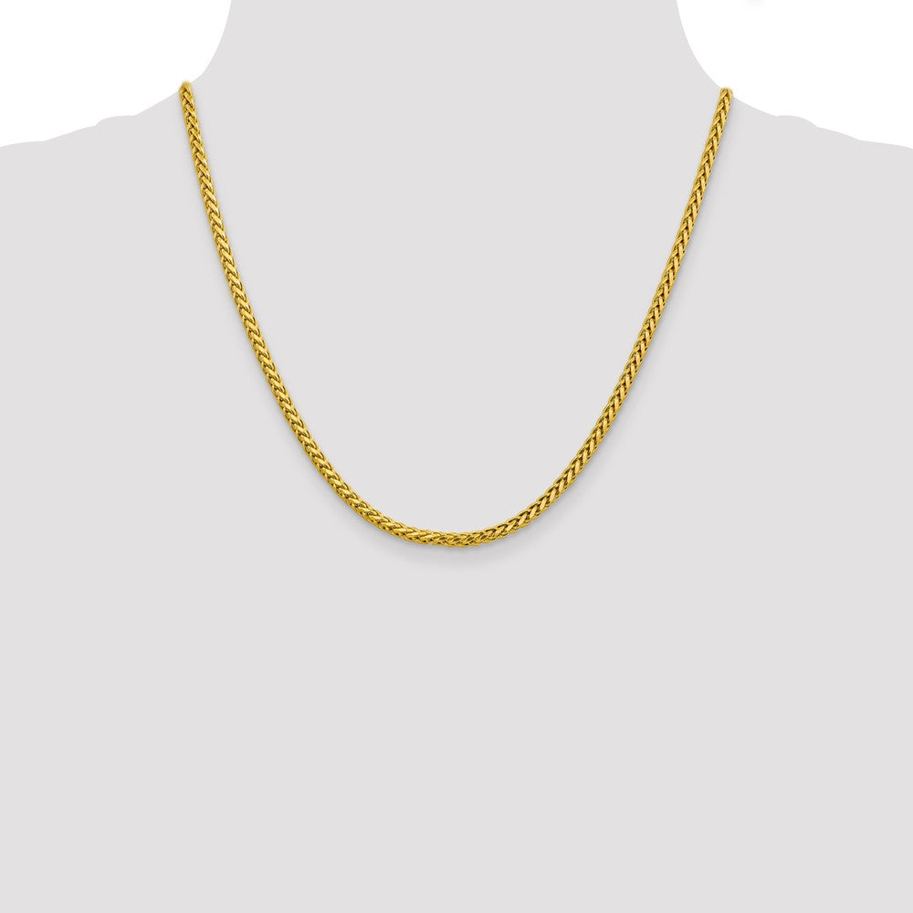 14k 3.1mm Semi-solid D/C Wheat Chain (8.86 grams)