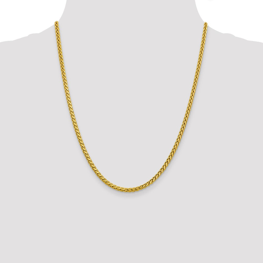 14k 3.1mm Semi-solid D/C Wheat Chain (8.86 grams)