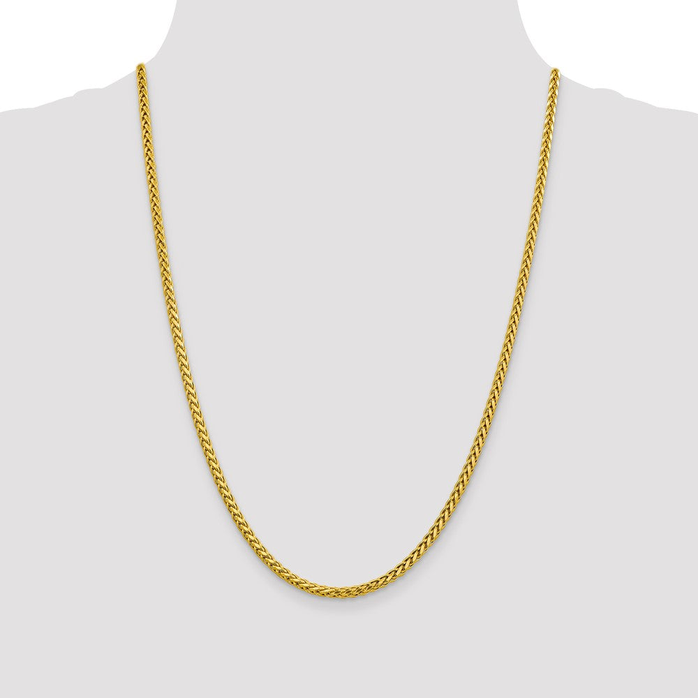 14k 3.1mm Semi-solid D/C Wheat Chain (8.86 grams)