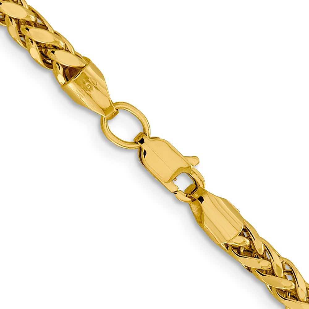 14k 3.7mm Semi-solid D/C Wheat Chain (12.31 grams)
