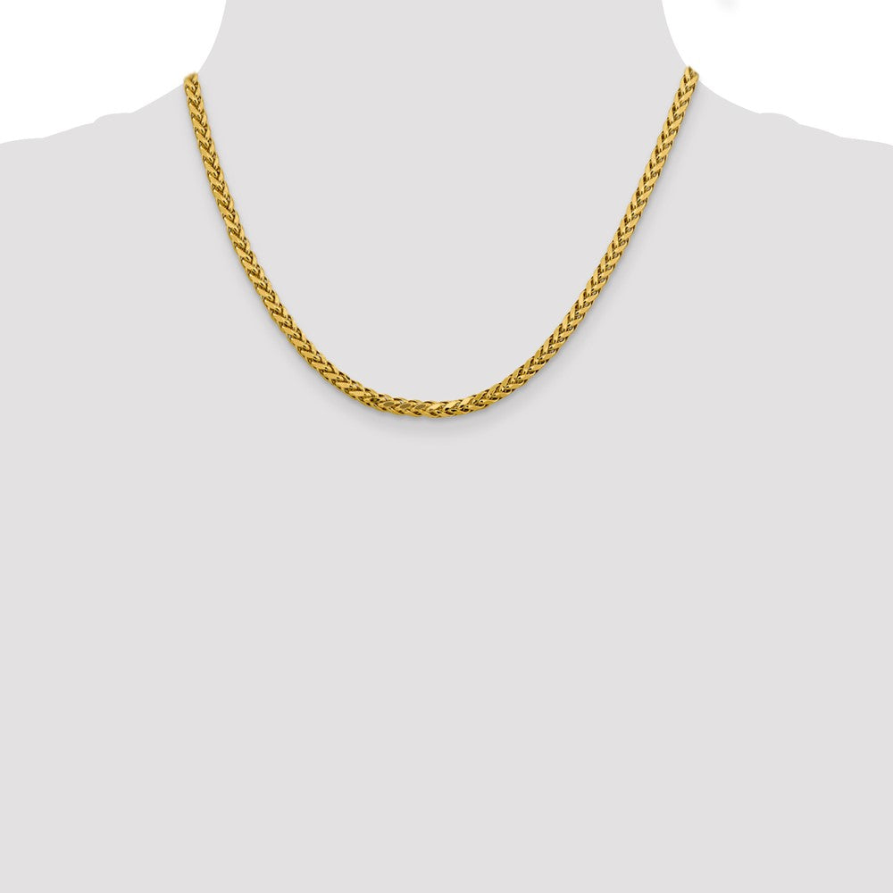 14k 3.7mm Semi-solid D/C Wheat Chain (12.31 grams)