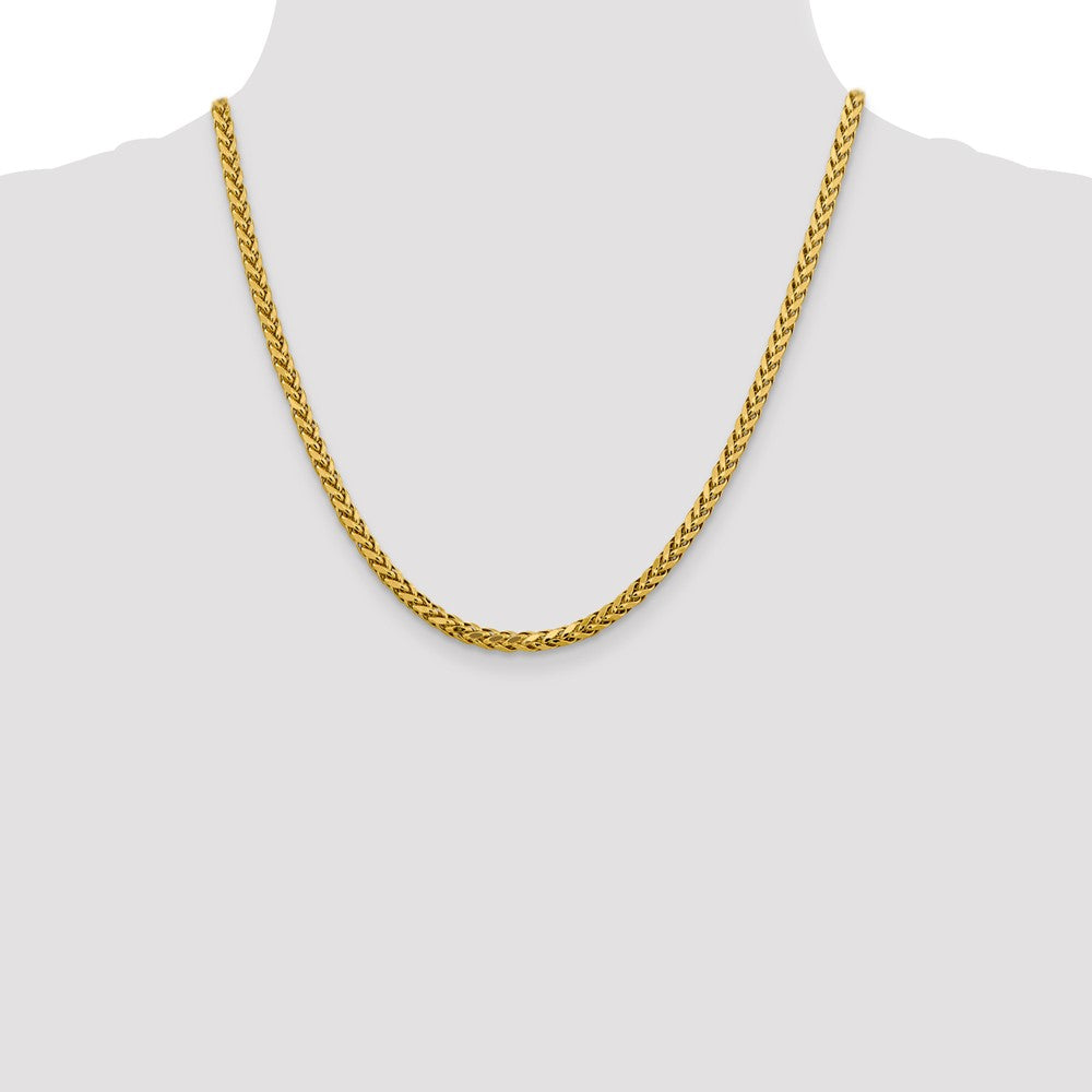 14k 3.7mm Semi-solid D/C Wheat Chain (12.31 grams)