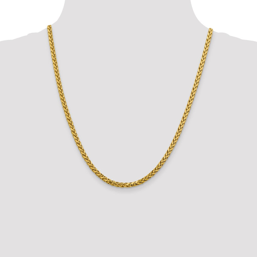 14k 3.7mm Semi-solid D/C Wheat Chain (12.31 grams)