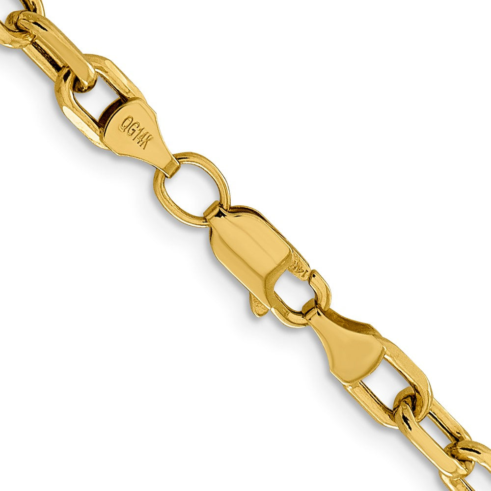 14k 4.9mm Semi-solid D/C Open Link Cable Chain (11.07 grams)