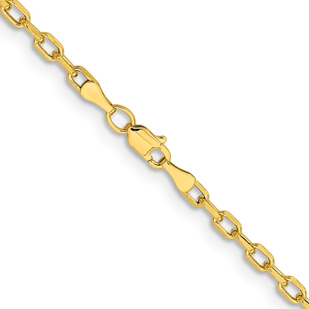 14k 3mm Semi-solid D/C Open Link Cable Chain (4.27 grams)