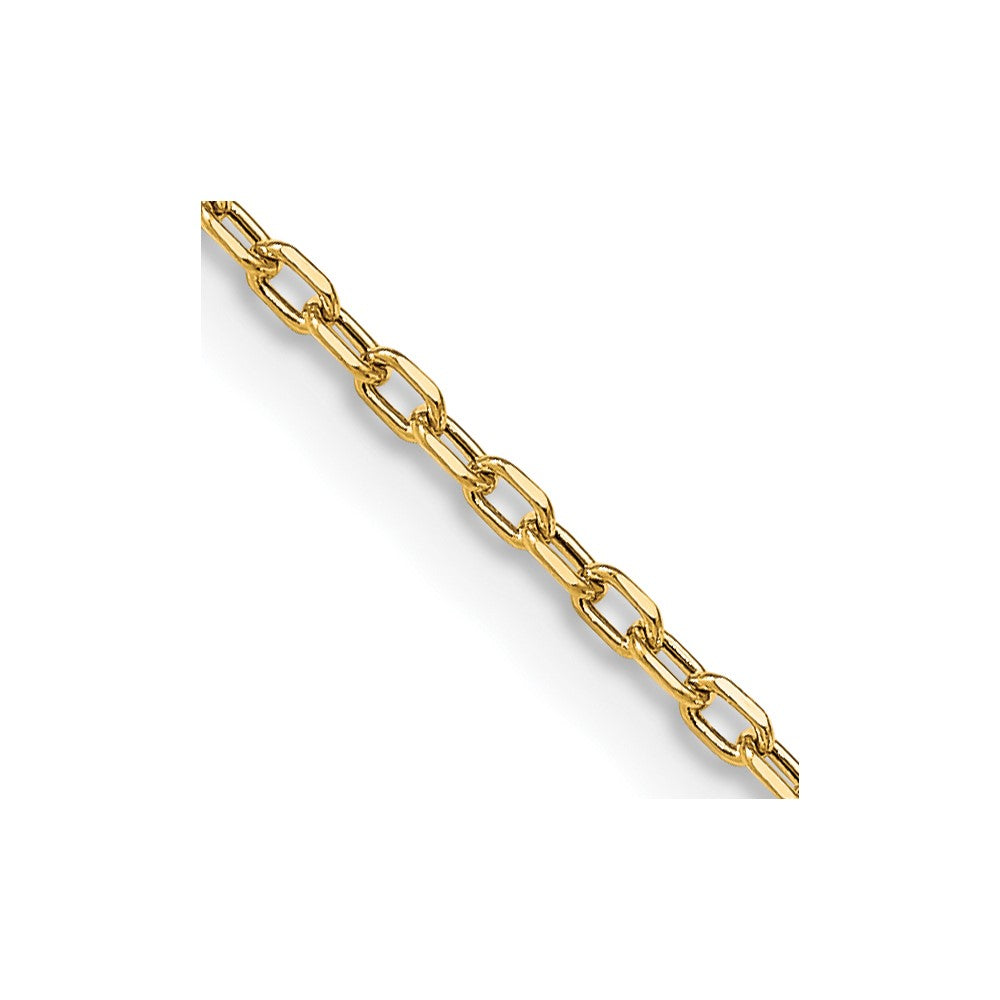 14k 3mm Semi-solid D/C Open Link Cable Chain (4.27 grams)